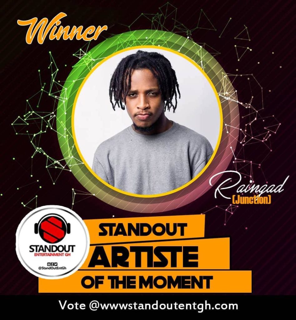 Raingad Beats Camidoh, Agbehsie And Keeny Ice To WIn Standout Artiste Of The Moment
