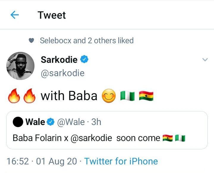 Sarkodie Gets Featured By American Rapper Wale